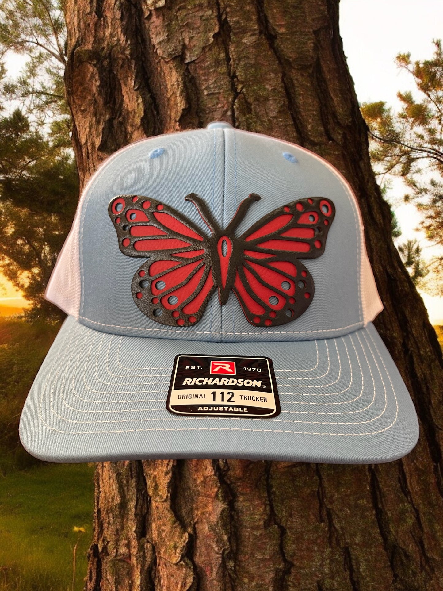 Butterfly Black on Red Hat