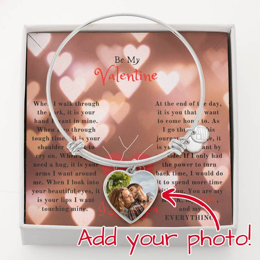 PERSONALIZED BRACELET PENDANT "Be My Valentine"